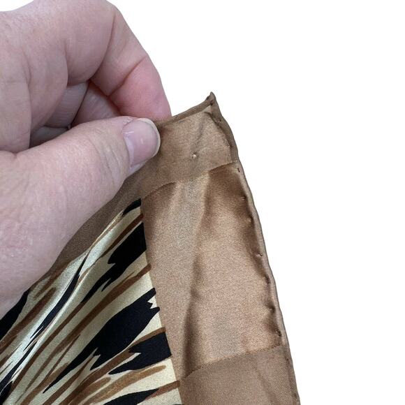 Vintage Silk Cheetah Animal Print Scarf Career Workwear Business Mob Wife - Picture 10 of 12